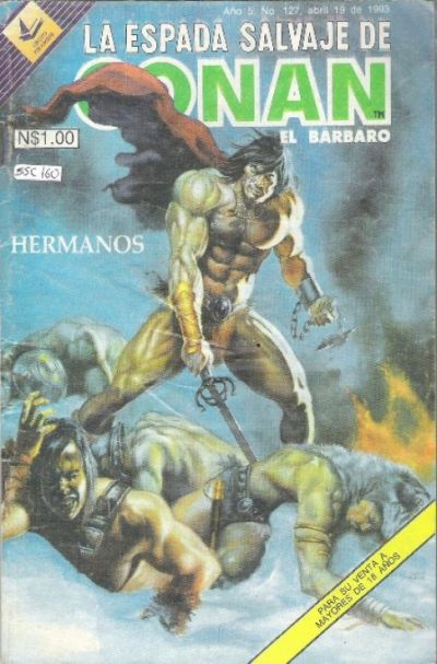 Cover for La Espada Salvaje de Conan el Bárbaro (Novedades, 1988 series) #127
