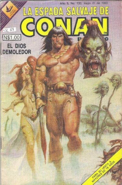 Cover for La Espada Salvaje de Conan el Bárbaro (Novedades, 1988 series) #130
