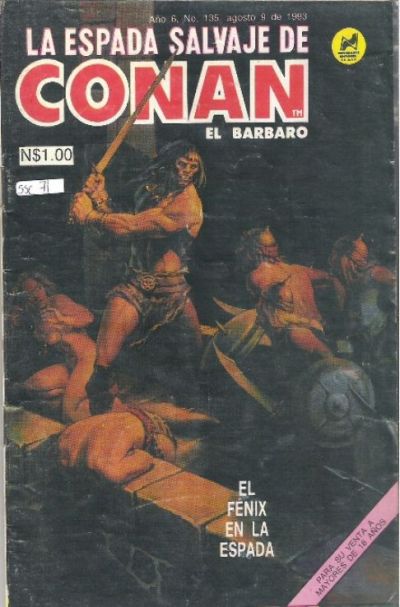 Cover for La Espada Salvaje de Conan el Bárbaro (Novedades, 1988 series) #135