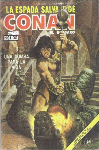 Cover for La Espada Salvaje de Conan el Bárbaro (Novedades, 1988 series) #137