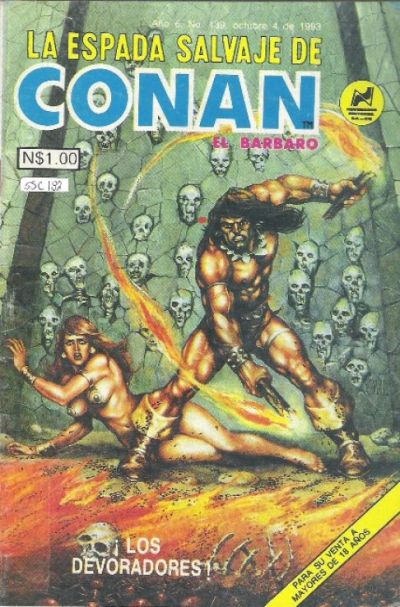Cover for La Espada Salvaje de Conan el Bárbaro (Novedades, 1988 series) #139