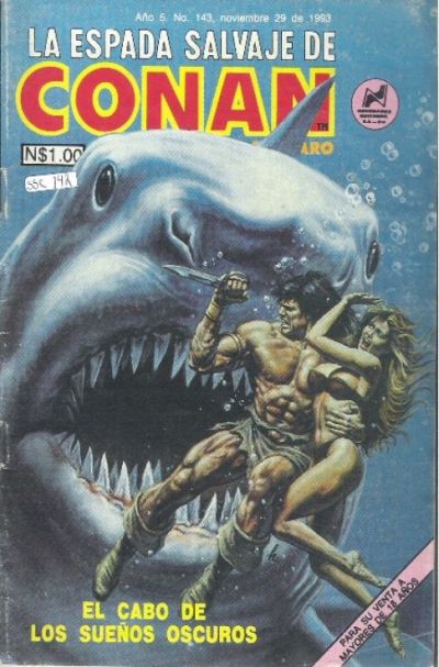 Cover for La Espada Salvaje de Conan el Bárbaro (Novedades, 1988 series) #143