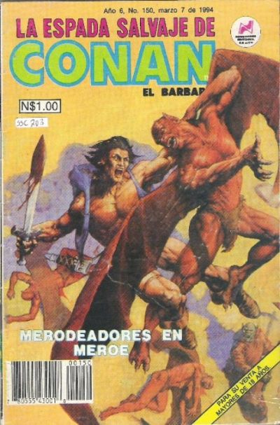 Cover for La Espada Salvaje de Conan el Bárbaro (Novedades, 1988 series) #150