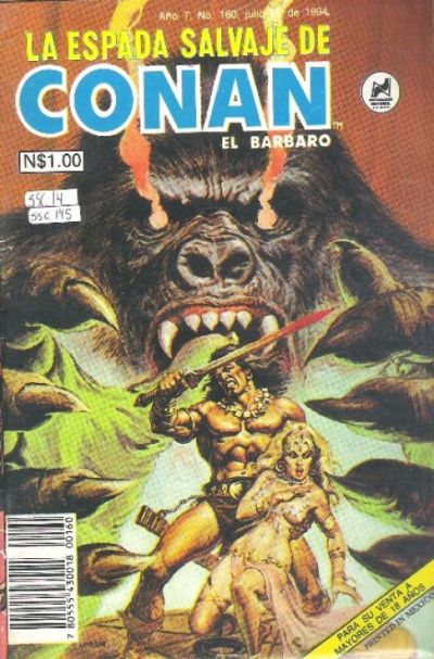 Cover for La Espada Salvaje de Conan el Bárbaro (Novedades, 1988 series) #160
