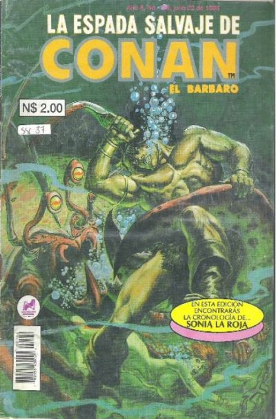 Cover for La Espada Salvaje de Conan el Bárbaro (Novedades, 1988 series) #186