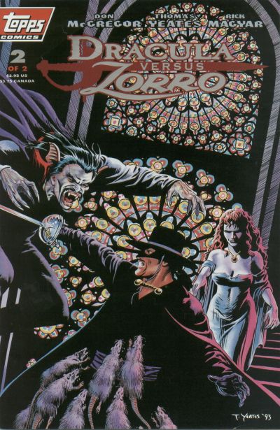 Cover for Dracula Versus Zorro (Topps, 1993 series) #2