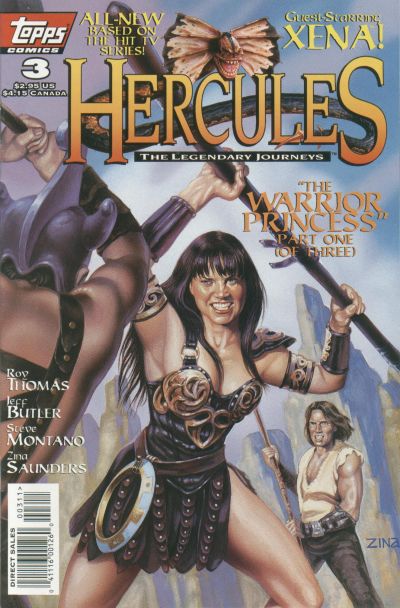 Cover for Hercules: The Legendary Journeys (Topps, 1996 series) #3 [Art Cover]