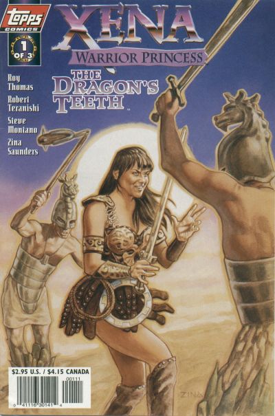 Cover for Xena: Warrior Princess / The Dragon's Teeth (Topps, 1997 series) #1 [Art Cover]