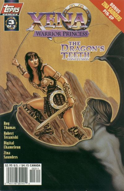 Cover for Xena: Warrior Princess / The Dragon's Teeth (Topps, 1997 series) #3 [Art Cover]