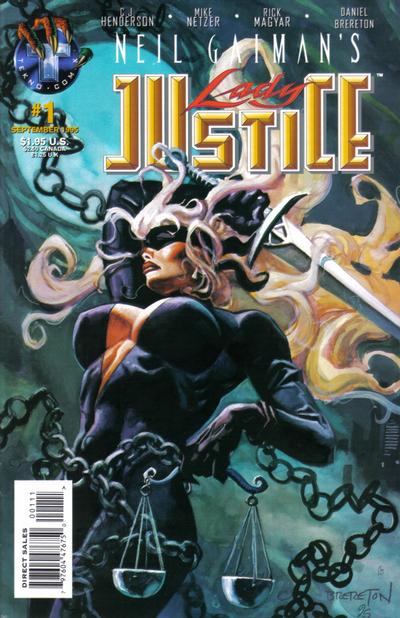 Cover for Neil Gaiman's Lady Justice (Big Entertainment, 1995 series) #1 [Direct Sales]