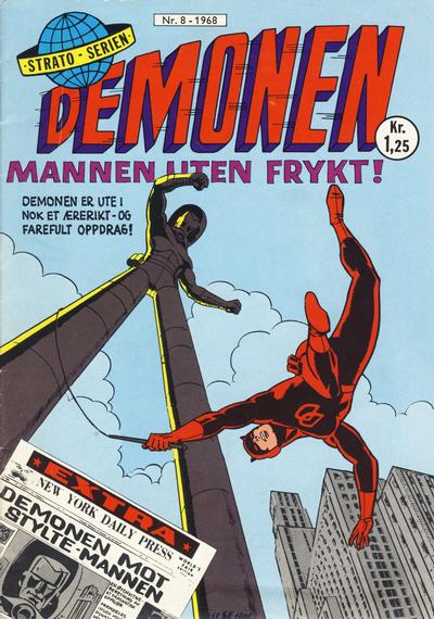 Cover for Demonen (Serieforlaget / Se-Bladene / Stabenfeldt, 1968 series) #8/1968