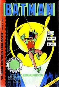Cover Thumbnail for Batman (Grupo Editorial Vid, 1987 series) #116
