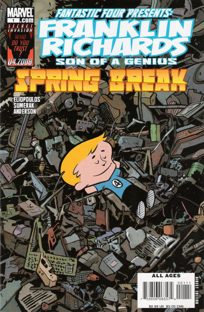 Cover for Franklin Richards: Spring Break (Marvel, 2008 series) #1