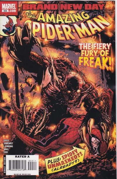 Cover for The Amazing Spider-Man (Marvel, 1999 series) #554 [Direct Edition]