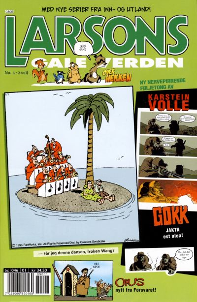 Cover for Larsons gale verden (Bladkompaniet / Schibsted, 1992 series) #1/2008