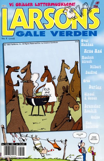 Cover for Larsons gale verden (Bladkompaniet / Schibsted, 1992 series) #8/2008