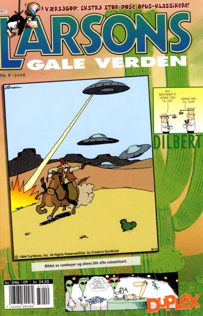 Cover for Larsons gale verden (Bladkompaniet / Schibsted, 1992 series) #9/2008