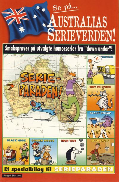 Cover for Australias serieverden! [Bilag til Serieparaden] (Hjemmet / Egmont, 2001 series) 