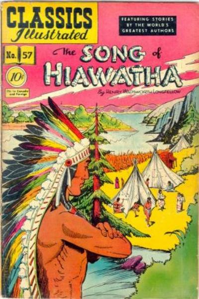 Cover for Classics Illustrated (Gilberton, 1947 series) #57 [O] - The Song of Hiawatha