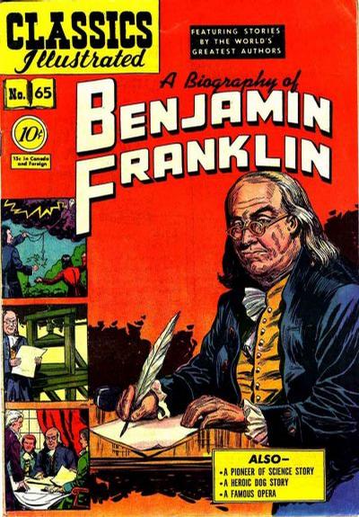 Cover for Classics Illustrated (Gilberton, 1947 series) #65 [O] - Benjamin Franklin