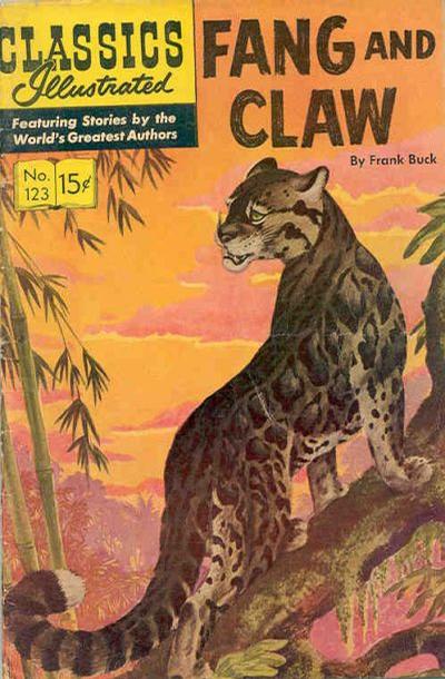 Cover for Classics Illustrated (Gilberton, 1947 series) #123 [O] - Fang and Claw