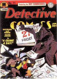 Cover for Detective Comics (DC, 1937 series) #71