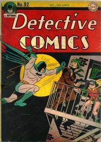 Cover for Detective Comics (DC, 1937 series) #92