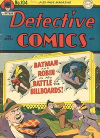 Cover for Detective Comics (DC, 1937 series) #104