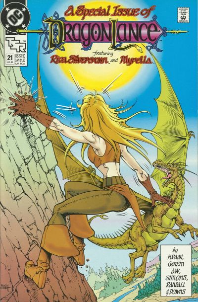 Cover for Dragonlance Comic Book (DC, 1988 series) #21 [Direct]