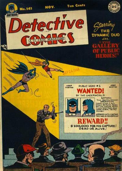 Cover for Detective Comics (DC, 1937 series) #141