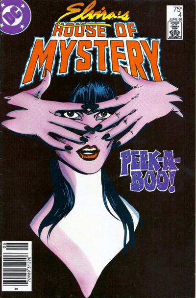 Cover for Elvira's House of Mystery (DC, 1986 series) #4 [Newsstand]