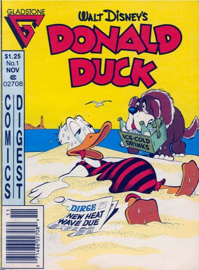Cover for Donald Duck Comics Digest (Gladstone, 1986 series) #1 [Newsstand]
