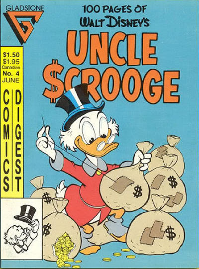 Cover for Uncle Scrooge Comics Digest (Gladstone, 1986 series) #4