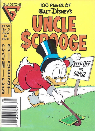 Cover for Uncle Scrooge Comics Digest (Gladstone, 1986 series) #5 [Newsstand]