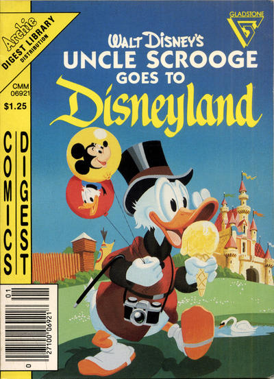Cover for Uncle Scrooge Goes to Disneyland Comics Digest (Gladstone, 1985 series) #1