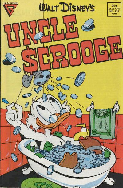 Cover for Walt Disney's Uncle Scrooge (Gladstone, 1986 series) #216 [Direct]