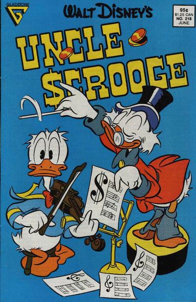 Cover for Walt Disney's Uncle Scrooge (Gladstone, 1986 series) #218 [Direct]