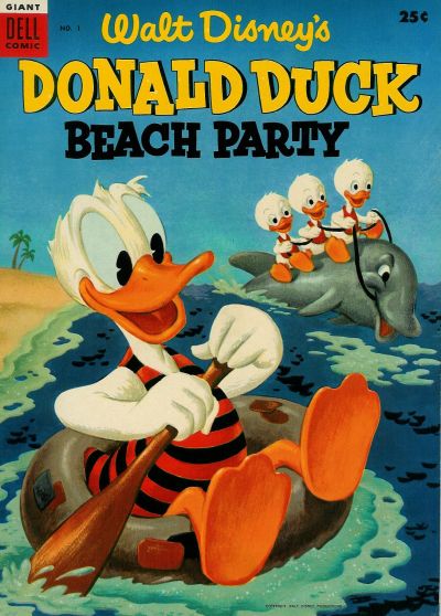 Cover for Walt Disney's Donald Duck Beach Party (Dell, 1954 series) #1