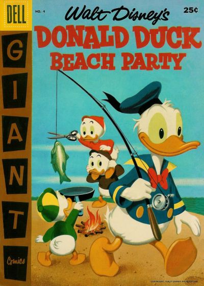 Cover for Walt Disney's Donald Duck Beach Party (Dell, 1954 series) #4