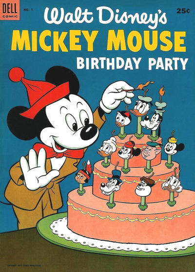 Cover for Walt Disney's Mickey Mouse Birthday Party (Dell, 1953 series) #1