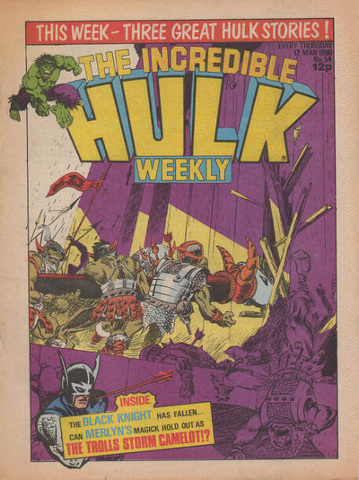 Cover for Incredible Hulk Weekly (Marvel UK, 1979 series) #54