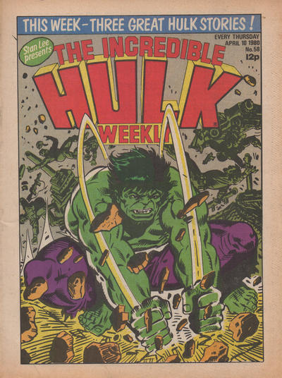 Cover for Incredible Hulk Weekly (Marvel UK, 1979 series) #58