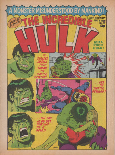 Cover for The Incredible Hulk (Marvel UK, 1980 series) #62