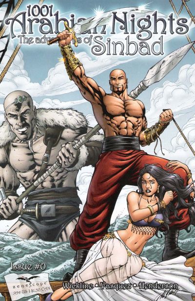 Cover for 1001 Arabian Nights: The Adventures of Sinbad (Zenescope Entertainment, 2008 series) #0 [Cover A - Al Rio]