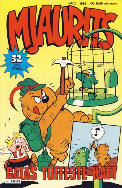 Cover for Mjaurits (Bladkompaniet / Schibsted, 1988 series) #2/1988