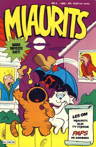 Cover for Mjaurits (Bladkompaniet / Schibsted, 1988 series) #3/1988