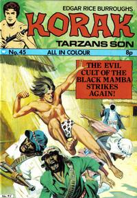 Cover Thumbnail for Edgar Rice Burroughs Korak, Son of Tarzan (Thorpe & Porter, 1971 series) #45