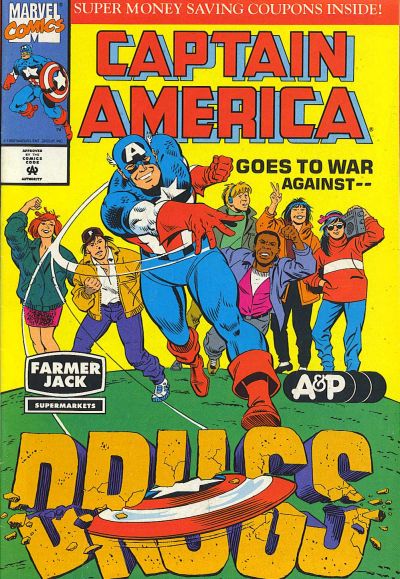 Cover for Captain America Goes to War Against Drugs [Farmer Jack/A&P] (Marvel, 1992 series) #1