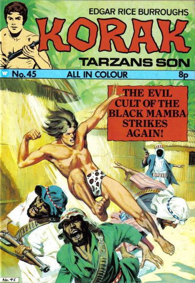 Cover for Edgar Rice Burroughs Korak, Son of Tarzan (Thorpe & Porter, 1971 series) #45