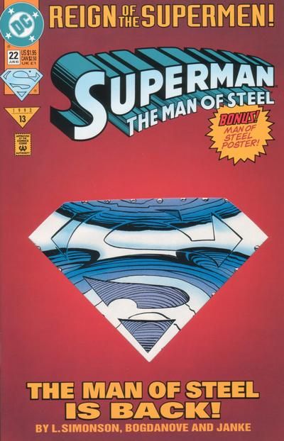 Cover for Superman: The Man of Steel (DC, 1991 series) #22 [Collector's Edition]